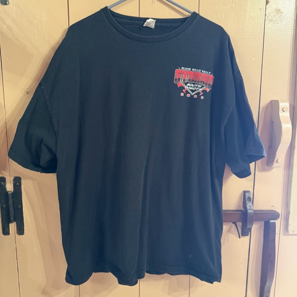 Sturgis Harley 2009 Black Graphic Tee! Awesome graphic on back! 🔥 🏍️ 🤘